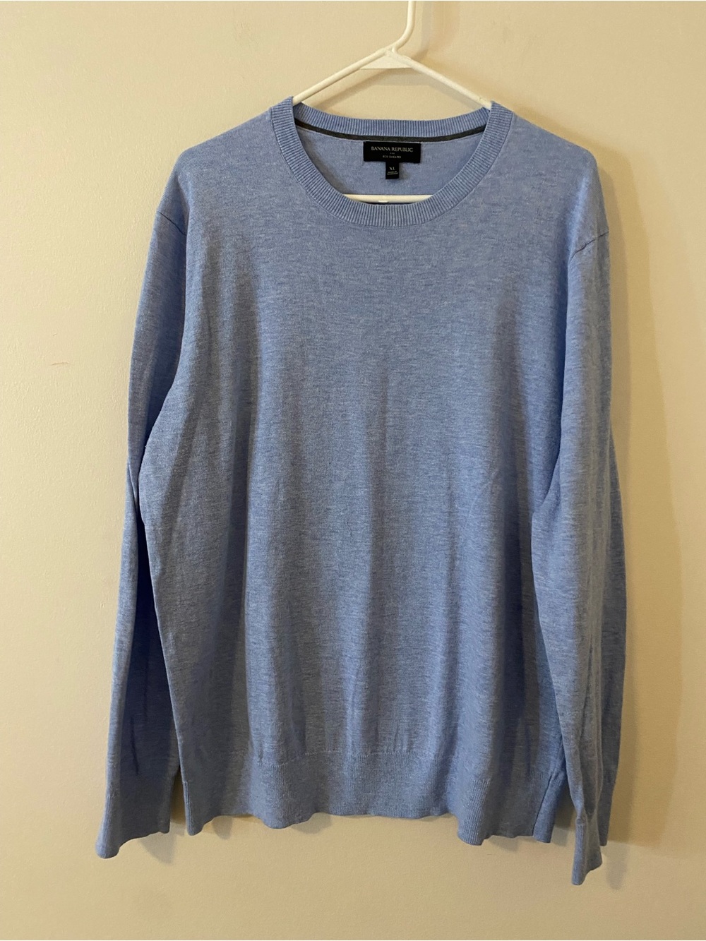 Banana Republic Eco Sweater Cotton Men's Light Blue Crewneck Sweater XL